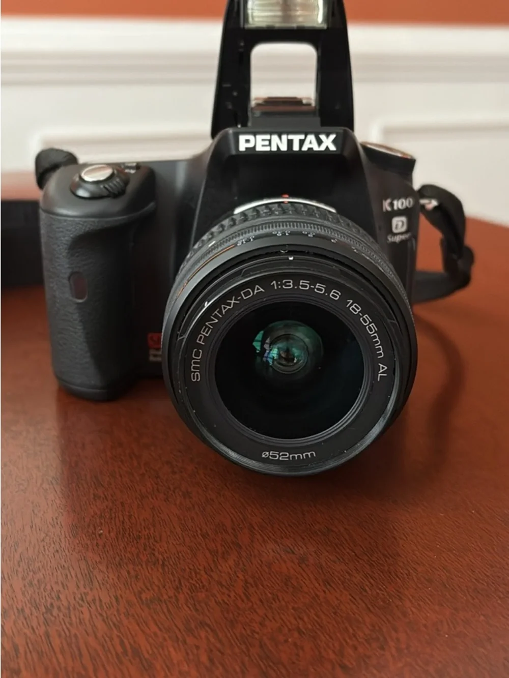 Pentax K100D Super DSLR Camera in Black with 18-55mm Lens